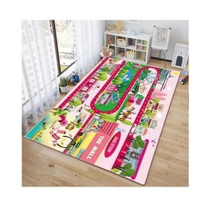 Kivara - Alfombra Infantil Rosamall 80X120 Cm Tapete Dormitorio Sala Multicolor