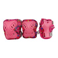Ioensy - Conjunto De Equipo De Protección Para Niños Grueso Para Patinaje Sobre Ruedas Patines En Línea Longboard Rosa