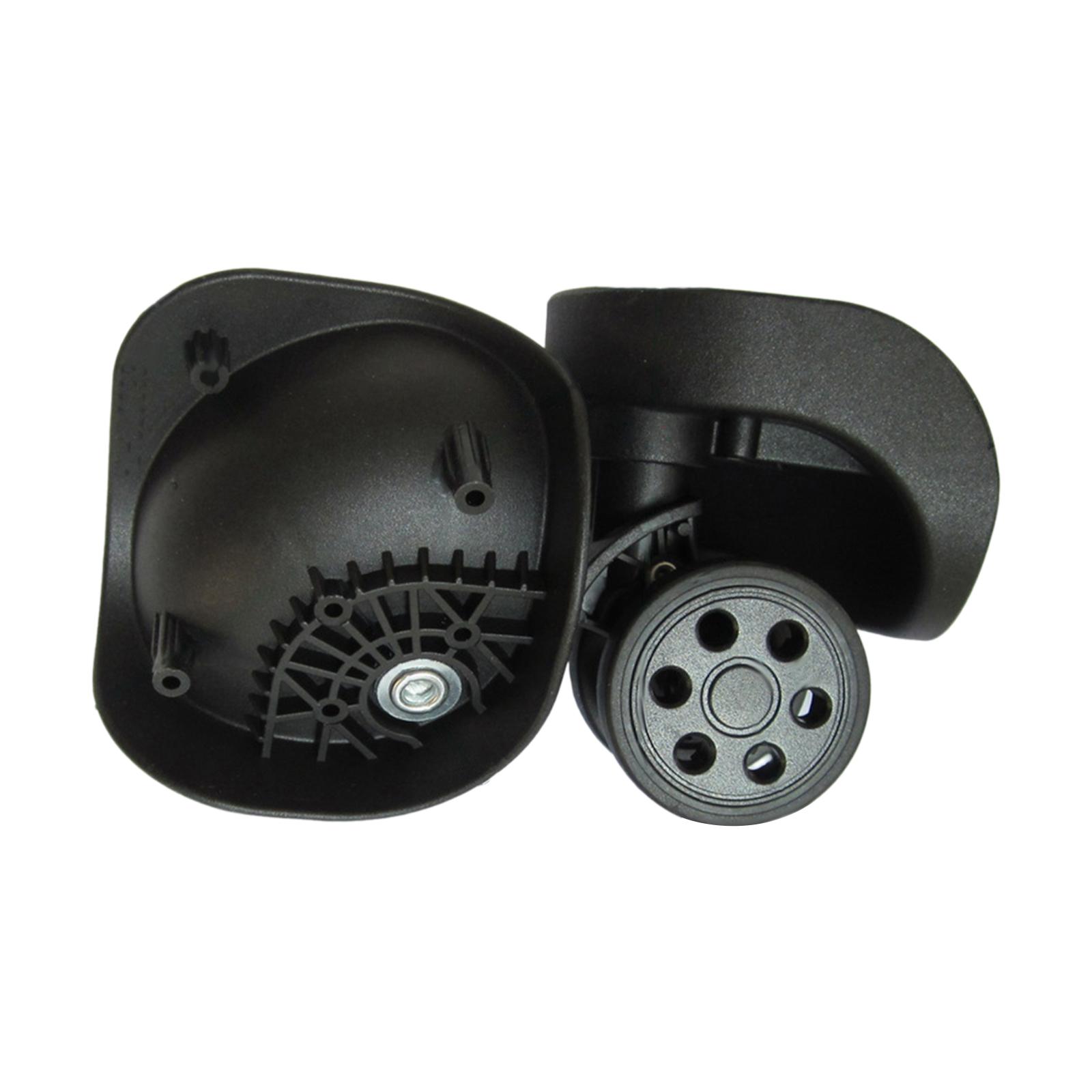 Ioensy - 1 Par De Ruedas De Equipaje Ruedas De Maleta Ruedas De Doble Fila Resistentes Multiusos Negro