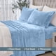 thumbnail image 3 of Juego de sábanas Elegant Comfort, terciopelo, felpa, franela, doble, azul, 3 of 9