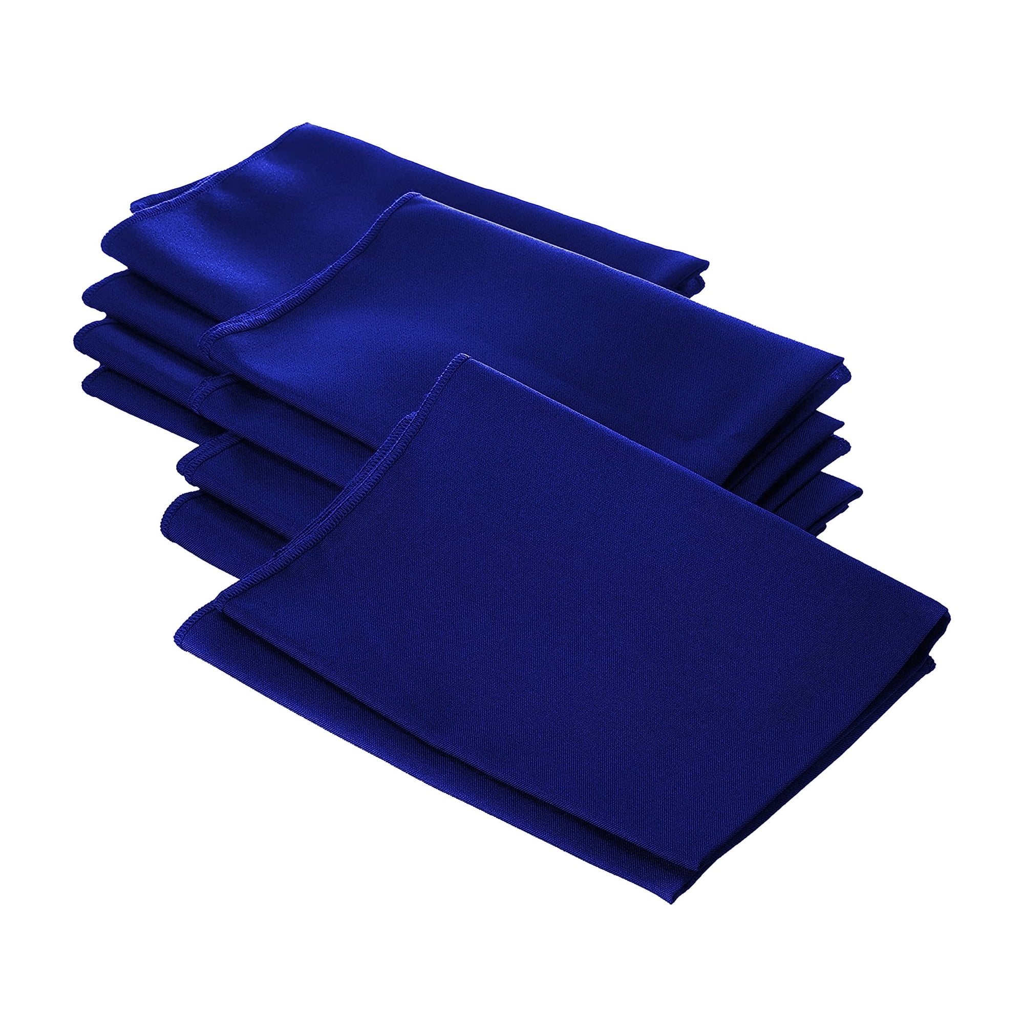 Servilleta De Tela La Linen Polipopelina, 45 X 45 Cm, Color Azul Real (paquete De 10)