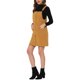 thumbnail image 4 of INSPIRE CHIC Vestido de Pana para Mujer con Tirantes Ajustables, Botones, Estilo Pichi, con Bolsillos, Talla M, Mostaza, 4 of 6