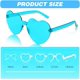 thumbnail image 3 of 14 pcs Hearte Sunglasses para mujeres, Rimless Love Shaped Sunglasses Transparente Colo Glasses, Birthday Floo Partey Favo, 3 of 7