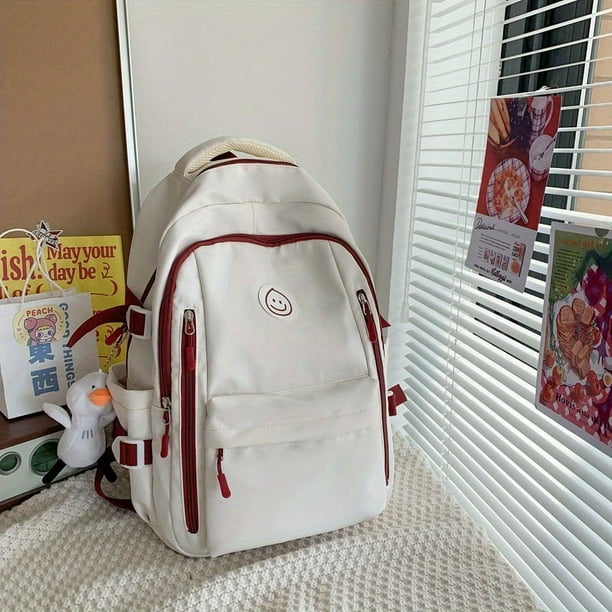 Stylish Multi-Layer School Bag: Large Capacity Student Backpack With Duck Pendant Travel Bag