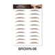 thumbnail image 1 of 1 sheet Long-Lasting 6D Hair-Like Eyebrow Tattoo Stickers - Waterproof Black and Brown Eyebrow Makeup Stickers, 1 of 3