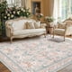 thumbnail image 2 of Alfombra Area Rugxara rosa con estampado floral, lavable, 160 x 230 cm, para dormitorio, 2 of 9