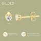 thumbnail image 4 of Pendientes GILLED de diamante cultivado en laboratorio 1/3 ct en oro amarillo 10K, 4 of 8