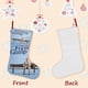 thumbnail image 3 of Forrest Gump Tema: Calcetines de Navidad, fino lino blanco para colgar en escaleras y chimenea, decoración navideña para el hogar, regalo de Navidad. 45cm × 32cm, 3 of 5