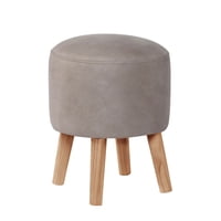 Latam Home - Pouf Nantes Cuero Kentucky Gris