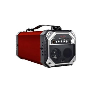 Bazooka Bluetooth 15W 4"" Fujitel Conexión /Usb/Fm/Mic Cable Rojo