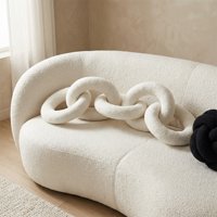 Santú Home & Deco - Cojin Diseño Cadena Blanco Tela