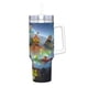 thumbnail image 2 of Invencible Vaso aislado de acero inoxidable con asa, diseño temático, regalo para familia, amigos y fans; incluye pajita y encaja en el portavasos estándar, 40 oz, 2 of 6