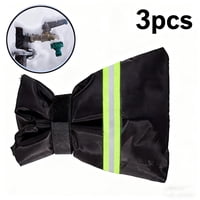 Xusx111 - Calcetines De Grifo Al Aire Libre Anti-Congelación Espesados De 3 Piezas - Cubiertas De Manguera Reutilizables Con Tiras Reflectantes Para La Protección Contra La Congelación De Invierno (15