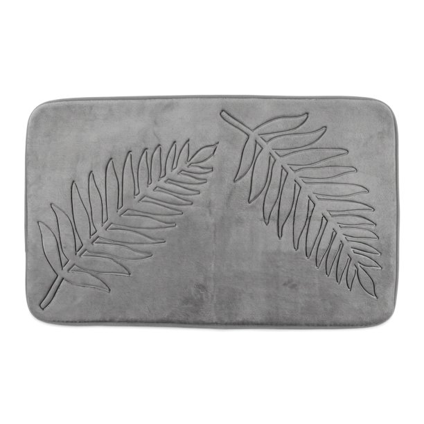 REGALWOVEN Alfombra de Baño Peluda, Alfombra de Baño Ultra Gruesa Absorbente de Felpa, Alfombra de Microfibra Suave Antideslizante para Ducha y Tocador Gris 32" x 20"