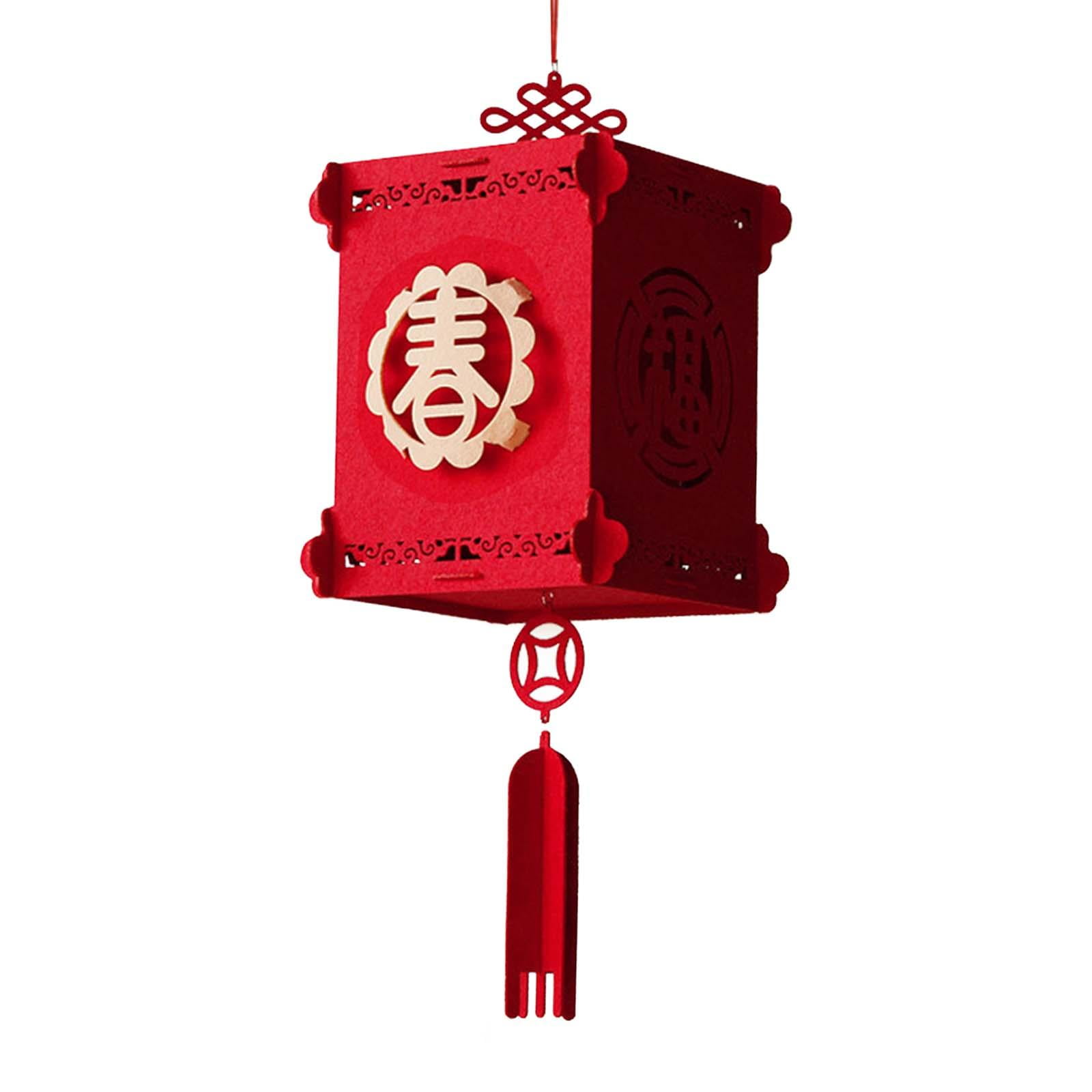 Bothyi - Linterna China Roja, Linterna Colgante Decorativa Afortunada Para Celebración, Estilo Festivo B