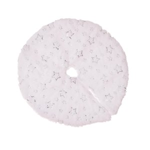 Bothyi - Pequeño Árbol De Navidad Faldas Adornos Alfombra Para Eventos Suministros Para Fiestas Pentagrama De Plata Rústica