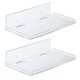 thumbnail image 1 of Uxcell 8" Estantes Flotantes Pequeños Estantes de Acrílico Transparente para Pared Estante de Pared Transparente Pequeño Estantes de Baño 2 Piezas, 1 of 7