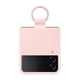 thumbnail image 1 of Funda para teléfono Samsung con anillo de silicona para Galaxy Z Flip 4, color rosa, 1 of 6