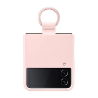 Funda Para Teléfono Samsung Con Anillo De Silicona Para Galaxy Z Flip 4, Color Rosa