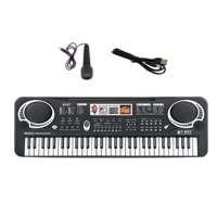 Magideal - Piano Electrónico De 61 Teclas Para Niños, Juguete De Iluminación Musical, Juguete Educativo Portátil Para Edades Tempranas De 3 + 1 Años, 3, 4, 5, 6, Embalaje De Colores Negros
