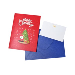Magideal - Tarjeta De Navidad 3D Tarjeta De Navidad De Papá Noel Tarjeta De Mensaje 3D Tarjeta De Feliz Año Nuevo Tarjeta Navideña Regalos De Navidad Amigo