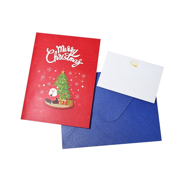Tarjeta de Navidad 3D Tarjeta de Navidad de Papá Noel Tarjeta de mensaje 3D Tarjeta de Feliz año Nuevo Tarjeta navideña Regalos de Navidad Amigo