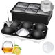 thumbnail image 1 of Set de 2 moldes para hielo: esferas y cubos grandes con tapa, 1 of 3