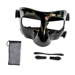 Ioensy - Protector Nasal Para Nariz Rota, Mascarilla De Baloncesto Para Adolescentes, Color Negro Puro.