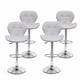 thumbnail image 2 of Pack De 4 Sillas Altas de Bar Regulables Tipo Silueta LORE | Asiento Acolchado Gris | Base Cromada Giratoria, 2 of 4