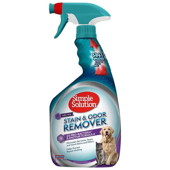Spray eliminador de manchas y olores Simple Solution 960 ml