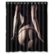 thumbnail image 1 of Cortina de ducha para mujer, juego de cortinas de baño con ganchos, tamaño 60 x 72 pulgadas, 1 of 3