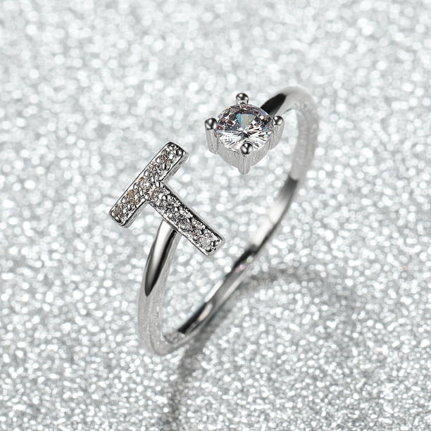 Stylish Silver A-Z Initial Rings for Weddings, Bridesmaids, and Couples - Perfect Gifts for Love and Fashion