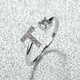 thumbnail image 1 of Stylish Silver A-Z Initial Rings for Weddings, Bridesmaids, and Couples - Perfect Gifts for Love and Fashion, 1 of 5