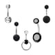 thumbnail image 4 of 5 Anillos Para Ombligo Para Mujer 1 6 Mm Acero Inoxidable Joyería Para Piercing De Ombligo Color Negro, 4 of 5