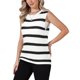 thumbnail image 4 of INSPIRE CHIC Top de Tanque de Crochet para Mujeres con Rayas sin Mangas de Verano Hueco para Vacaciones Casual Chaleco XL Negro Blanco, 4 of 6