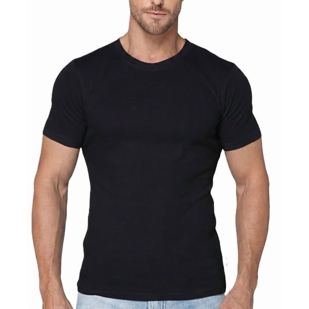 Camiseta Cotton Rib Hombre Lady Genny YC-207 Cuello redondo