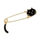 thumbnail image 1 of Mujeres Aleación De Oro Metal Kilt Pin Animal Gato Broche Grande Seguridad Pin Negro, 1 of 3