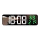 thumbnail image 4 of Despertador Pantalla LED 12/24H Reloj Digital Para Sala De Estudio Hogar Interior Verde, 4 of 5