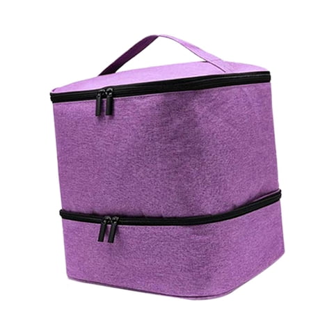 Magideal - Estuche Organizador De Suministros De Uñas, Almacenamiento De Esmalte De Uñas Y Secador De Uñas, Soporte Portátil Para Esmalte De Uñas Para Suministro