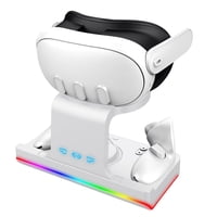Base De Carga Vr Aaronmei Meta Quest 3 Tipo-C 5V Blanco