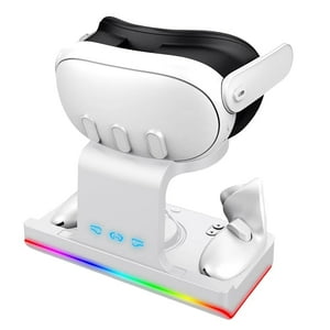Base De Carga Vr Aaronmei Meta Quest 3 Tipo-C 5V Blanco