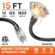 thumbnail image 2 of Cable de extensión Deeklify 4,5 m 16 AWG 3 tomas, 2 of 8