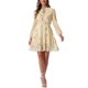 thumbnail image 2 of INSPIRE CHICVestidos de verano para mujeres 2025 Floral con lazo en el cuello en V, manga larga semitransparente, vestido mini de gasa en capas y con volantes XL Albaricoque, 2 of 6