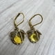 thumbnail image 1 of Vintage Dragonfly Earrings with Inky Blue Moonstone and Brass Glass Cabochon - Perfect Vintage Victorian Gift for Women, 1 of 5