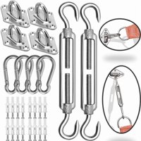 Wakeshome - Kit De Anclaje Para Toldo Vela 42 Pzs Accesorios De Acero Inoxidable Para Malla Sombreadora