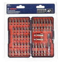 Bosch - Juego De 47 Puntas De Destornillador De Mango Hexagonal De Acero Con Alto Contenido De Carbono