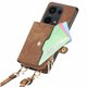 thumbnail image 2 of Funda Tipo Cartera con Correa Cruzada para Xiaomi Redmi Note 13 Pro 4G Protección Contra Golpes Marrón, 2 of 6
