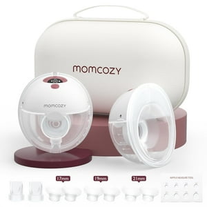Momcozy M5 Extractor De Leche Eléctrico Portátil Manos Libres, Paquete De 2, Rojo