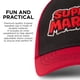 thumbnail image 4 of Gorra de béisbol Nintendo Super Mario rojo/negro para niños de 4 a 7 años, 4 of 7