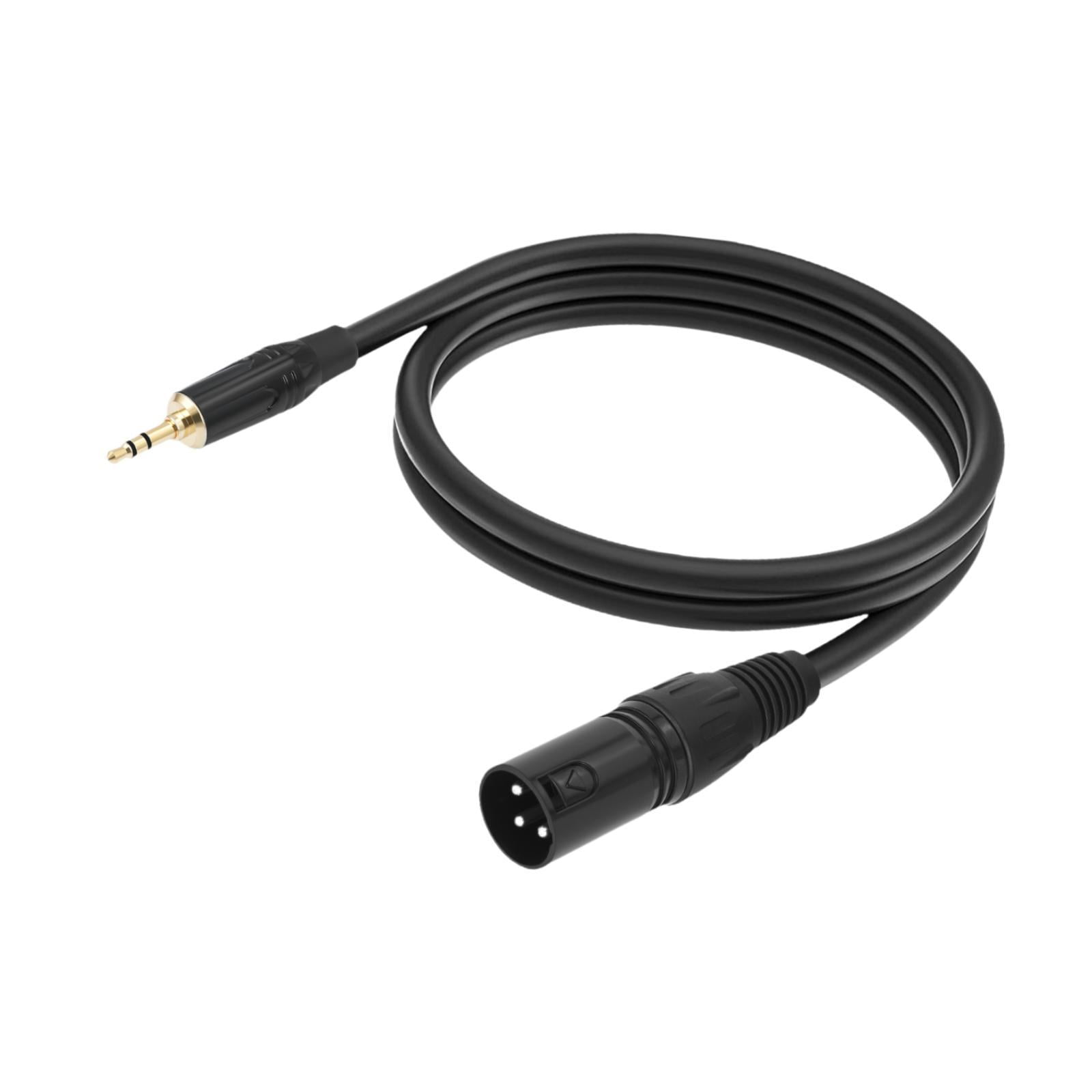 Magideal - Cable De Micrófono De 3 5 Mm A Xlr 1 8 Pulgadas Trs Estéreo Masculino A Xlr Cable Versátil Conector Xlr Para Computadora Portátil 3m